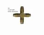 Schraubfitting Kreuzstück, 4 x 1/4""SAE/7/16"" UNF o. Schrader
