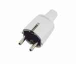 Schuko-Stecker IP20, gerade, Schraubklemmen