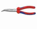 KNIPEX Flachrundzange m. Schneide, 200 mm, 40°, schwarz atram.