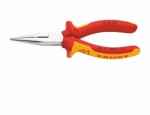 KNIPEX VDE Flachrundzange mit Schneide 160 mm, verchr.