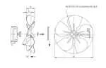 EBM Ventilatorflügel D=154mm 28 Grad drückend (A)